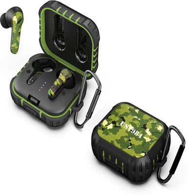 US1984 Maxbud039 True Wireless Earbuds ANC Touch Control Transparency Low Latency 28Hrs Bluetooth(Army Green, True Wireless)