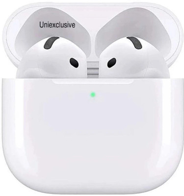 TARZON ayrpods pro 4 with anc spatial audio wireless charging case a Bluetooth(White, In the Ear)