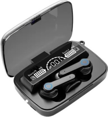 NKL Smooth LED Display EarBuds Wireless Bluetooth With Portable Charging Case 32 Bluetooth Headset(Black, True Wireless)