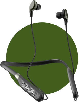 Bxeno M-7 Wireless v5.0 Neckband with 48Hours Playtime|Dual Pairing|300mAh[26] Bluetooth(Black, In the Ear)