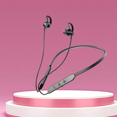 IMMUTABLE BT Max Wireless in Ear Earphones with Neck bhu6 Bluetooth & Wired(Black, In the Ear)