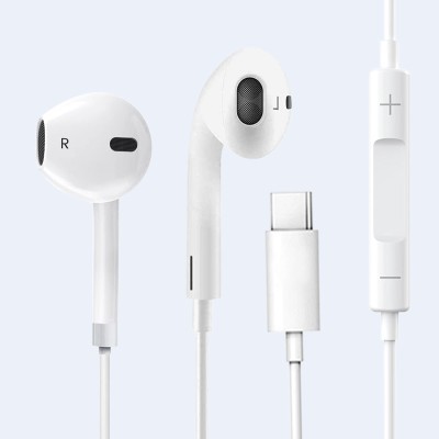 MARS Type C Handsfree with Mic for SM Galaxy A05s/A05/A54 5G/A14/A34 5G Wired Headset(White, In the Ear)