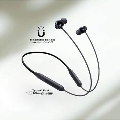 GDS Pro Bass Neckband - Advanced sound processing and extended battery_VX Bluetooth & Wired(Black, In the Ear)