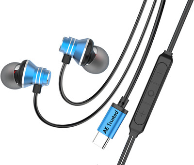 ae trusted AE-HF 013 Wired((Blue, In the Ear), Earphones with Mic Wired, In the Ear)