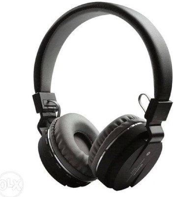 RECTITUDE Wired by Aux & Wireless With Extra Bass & Stereo Sound Bluetooth SH-12 Foldable Bluetooth & Wired(Black, On the Ear)