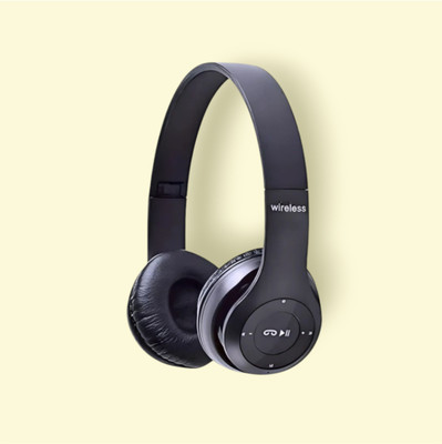TWS Wireless Headphones with Detachable Aux Cable and Carrying Case_2G Bluetooth & Wired(Black, On the Ear)