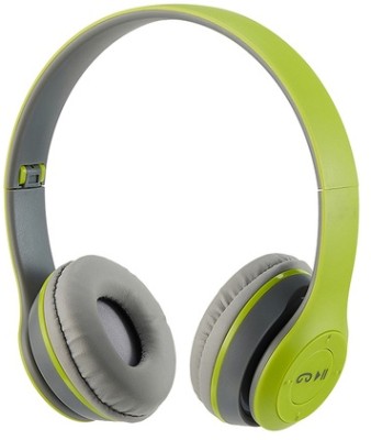 RECTITUDE P47 Bluetooth Headphone - Foldable Stereo Wireless Headset With Fm Aux Function Bluetooth & Wired Headset(Green, On the Ear)