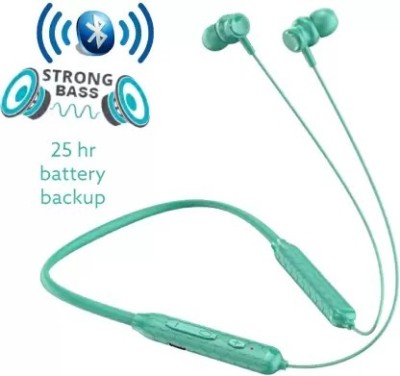 TEQIR M31 36 Hours Long Life Battery Backup For Workout Headphone Bluetooth Headset Bluetooth Headset(Green, In the Ear)
