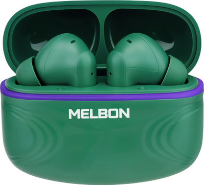Melbon Fusion IV Superstar Wireless Earbuds - 50 Hours Playtime, Deep Bass Bluetooth(Green, True Wireless)