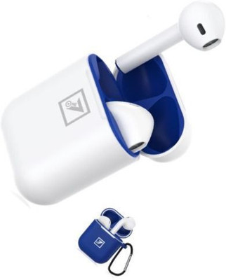 One7 ON-1000 Stylish white blue earphones Bluetooth(White, Blue, In the Ear)