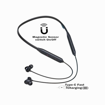 AIZINA Podcast Listening Neckband - Clear Audio, Long Battery, Wireless_66 Bluetooth & Wired(Black, In the Ear)