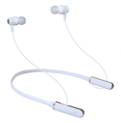 IZWI U2 Enco Fire - 34 Hour Playtime Bluetooth Headphone Neckband Earphone Bluetooth Gaming Headset(White, Gold, Multicolor, In the Ear)