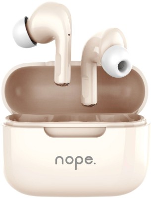 NOPE Nuclear A1 TWS Buds 25Hrs Playtime, BT5.3, 10MM Drivers, Made In India Bluetooth Headset(Misty Beige, In the Ear)