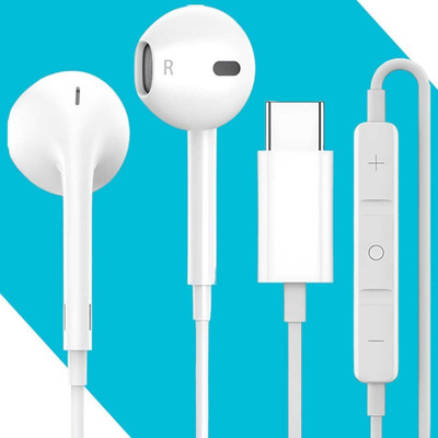 MJN Handsfree with Mic for =/S21+/S20/S20+/S10/S10e/S9[30K] Wired(White, In the Ear)