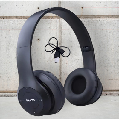 TWS Portable Folding Wireless with Merged Bass Elements_ZY Bluetooth & Wired(Black, On the Ear)