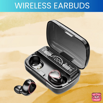 MMTELECOM M10 Bluetooth Wireless Earbuds LED Display and Touch Control HeadphonesC231 Bluetooth(Black, True Wireless)