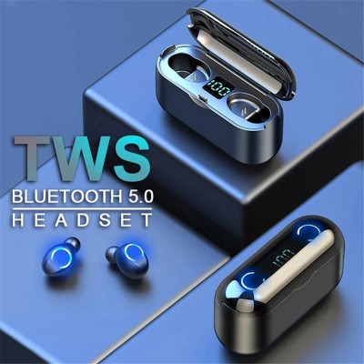 SACRO UJU_579P_TWS F9 Wireless Earbuds Bluetooth Headset Bluetooth Headset(Black, True Wireless)