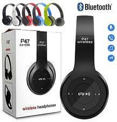 5SUPREME P47 Headphones Wired and Wireless High Bass (On the Ear)qwe18 Bluetooth(Multicolor, On the Ear)