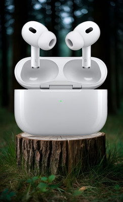 Morxt Aerpodds pro (2nd generation) ANC spatial audio features Wireless 09 (USB-C) Bluetooth(White, In the Ear)