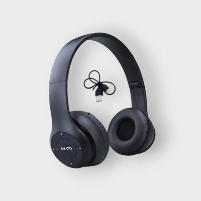 house of common Headphones with Mic, SD Card Support & Long Battery Duration_X8 Bluetooth & Wired(Black, On the Ear)