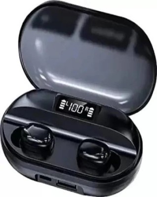 YAROH T2_VP_56Earbuds 5.0 Wireless earphone CVC8.0 noise cancelling with power bank Bluetooth without Mic Headset(Black, In the Ear)