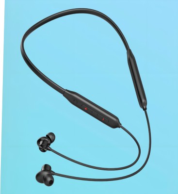 MR.NOBODY 40Hrs Playtime,Hd Mic,Fast Charging,Waterproof Bluetooth headphones Neckband N80 Bluetooth(Black, In the Ear)