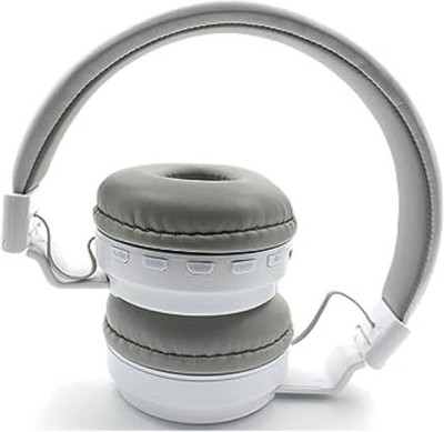 RECTITUDE High Bass SH-12 Wireless Bluetooth Over the Ear Headphone with Mic Bluetooth & Wired Headset(White, On the Ear)