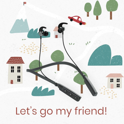 GPQ STORE Rokerz 235 Pro Wireless Bluetooth Neckband(0.962 Bluetooth(Black, In the Ear)