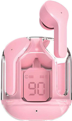 kliksy Ultra Pods Bluetooth M19/M10/M28/T6 Gamming Buds Bluetooth(Pink, In the Ear)