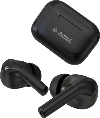 Aroma NB137 Dive Upto 60 Hours Playtime* Type C Fast Charging Dual Pairing Earbuds Bluetooth(Raging Black, True Wireless)