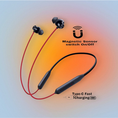house of common Active Wireless Bass Neckband - Powerful Bass and all-day comfort_C9 Bluetooth & Wired(Red, In the Ear)