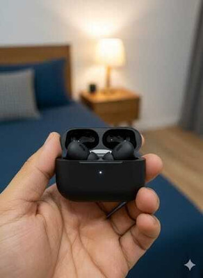 DINESH TWS AIRPOD black Earbud Bluetooth (Black, True Wireless)as29 Bluetooth(Black, True Wireless)