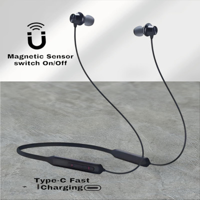 GDS Wireless Ultra Bass Edition Headphone With Magnetic On Off Anc Enc Earphone_7B Bluetooth & Wired(Black, In the Ear)