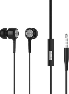 Frontech EF-0044 Earphone Multimedia HD audio Wired Headset Wired without Mic Headset(Black, In the Ear)
