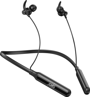 AAMS 903 Vibration Call Alert Wireless Neckband 72Hrs Playtime With HD Sound,Magnetic Bluetooth Headset(Black, In the Ear)