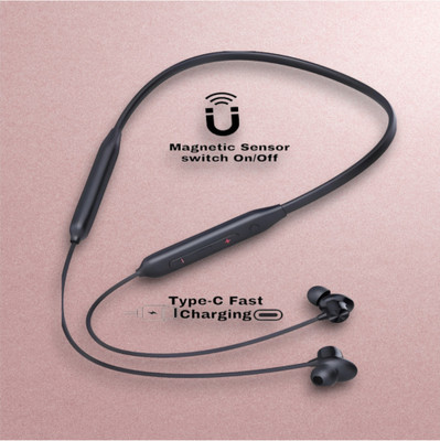 GDS High-Fidelity Wireless Neckband - Long-Lasting Battery & Deep Sound_T5 Bluetooth & Wired(Black, In the Ear)