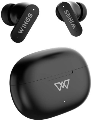 Wings Phantom 315 Earbuds with 40 hrs Battery Backup, ENC Mic Game Mode Bluetooth Headset(Black, In the Ear)