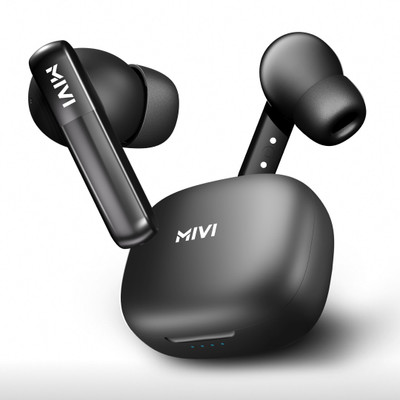 Mivi DuoPods Blaze [New launch], AI-ENC, 60 Hrs, 13mm Drivers, Fast Charging, BT v5.3 Bluetooth(Cosmic Black, True Wireless)