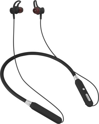 SSN Global D33 Bluetooth Wireless Neckband Splash-Proof Stereo High Bass 38H Playing S14 Bluetooth Headset(Black, In the Ear)
