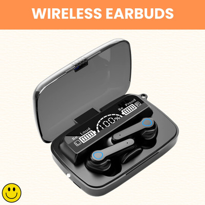 GUGGU M19 Bluetooth Wireless Earbuds Large Dual LED Display With High Stereo SoundD493 Bluetooth(Black, True Wireless)