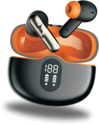 CIHROX Predator Bud 200Plus with 60HRS Playback,Quad Mics ENx Technology & 13mm Drivers Bluetooth(Black, Orange, In the Ear)