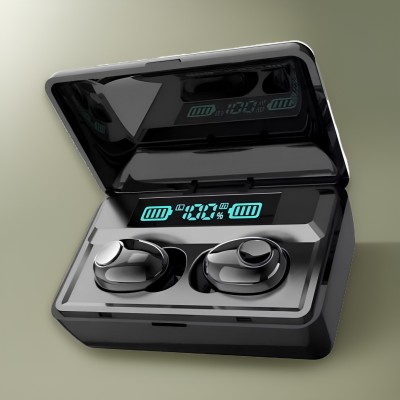 YAROH T8 True Wireless Earbuds: IPX5, Digital Display Charging Case, HD & Mic vp26 Bluetooth Headset(Black, In the Ear)