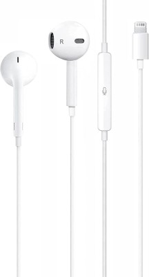 MARS Wired Headphon For iPhone 11 12 13 Pro Max Mini Clear Voice & High Bass Earphone Wired Headset(White, In the Ear)