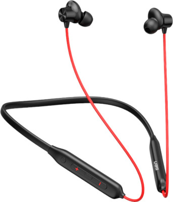 uag urbn armour gear fully flexible with MAGNETIC SENSOR ON/OFF BULLET Z2 WITH ANC 50 HOUR PLAY Bluetooth & Wired Gaming(BLACK & RED, In the Ear)