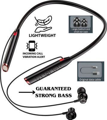GREE MATT N80 Vibration Alert 48 Hours Playtime Cancellation Waterproof Neckband B96 Bluetooth(Magico Black, In the Ear)