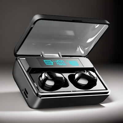 GUGGU T8 True Wireless Earbuds: IPX5, Digital Display Charging Case, HD & Mic vp50 Bluetooth(Black, In the Ear)