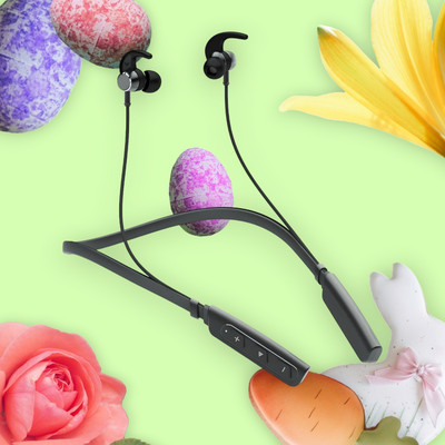 QPG STORE Rokerz 235 Pro Wireless Bluetooth Neckband(0.760 Bluetooth(Black, In the Ear)
