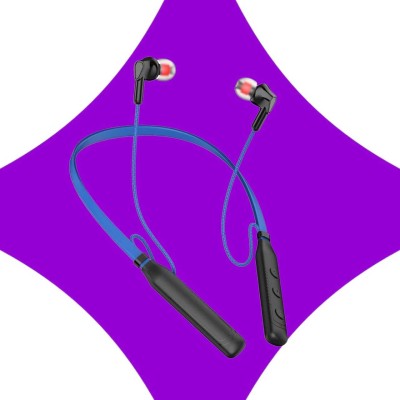 Bxeno BX-21 Pro 48-Hour Sonic Marathon, Deep Resonance Fast Charge Bluetooth Neckband Bluetooth Headset(Blue, In the Ear)