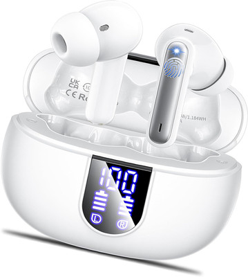 Chaebol Fast pairing 5.3 Stereo Wireless Earbuds Bluetooths Earphone & Headphone Bluetooth Gaming(White, True Wireless)