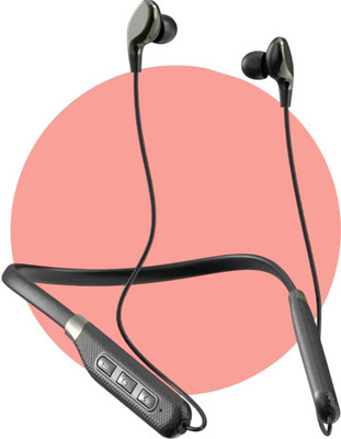 Bxeno M-7 Wireless v5.0 Neckband Upto 45Hours Playtime|Dual Pairing|300mAh Battery| Bluetooth(Black, In the Ear)
